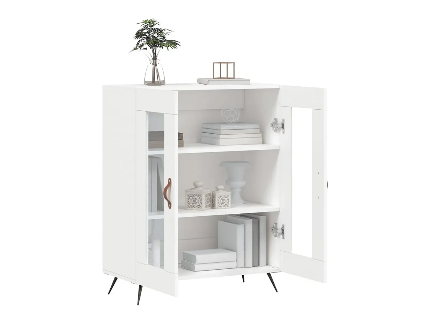 Aparador blanco 69,5x34x90 cm madera de ingeniería