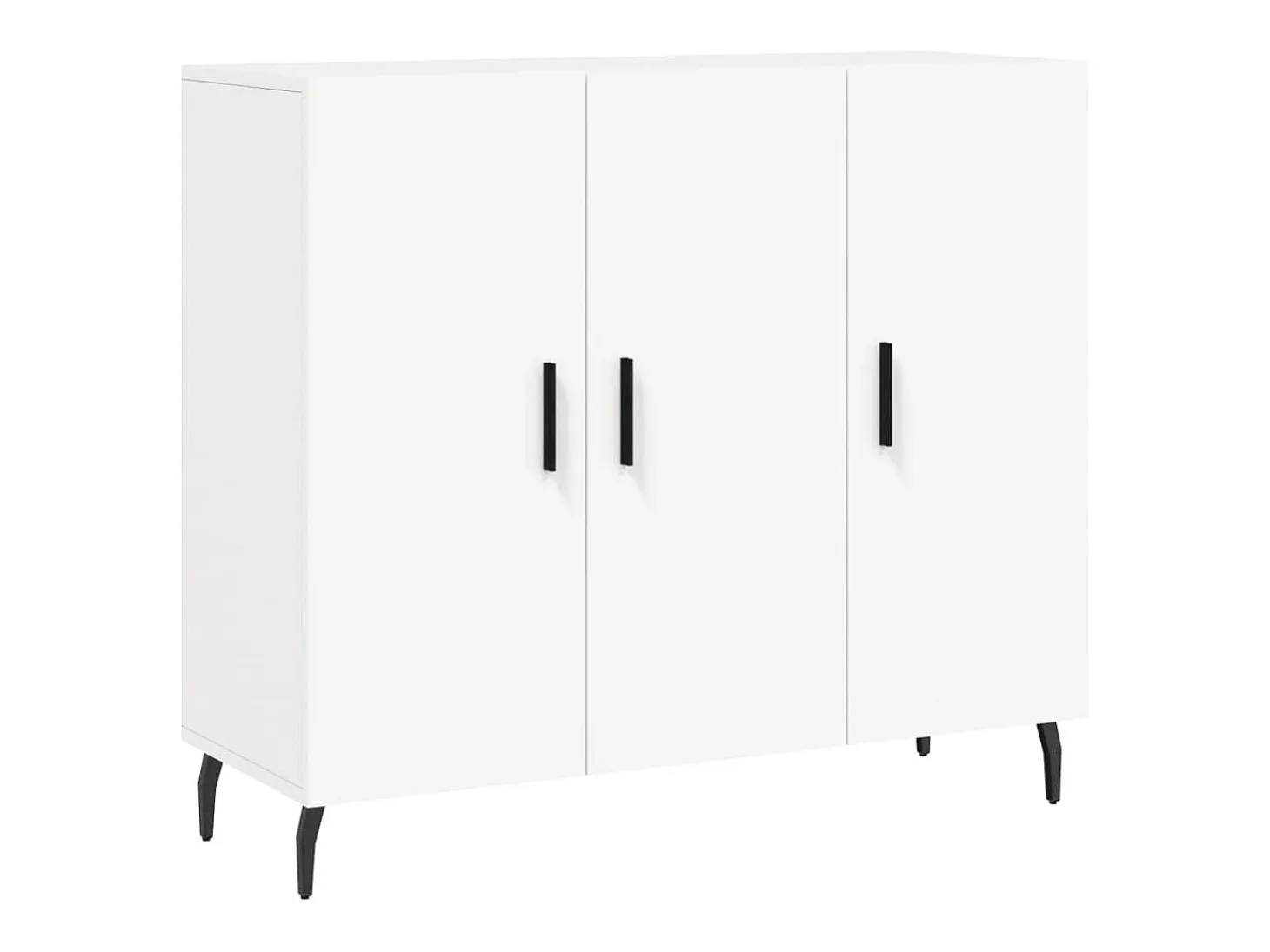Aparador blanco 90x34x80 cm madera contrachapada