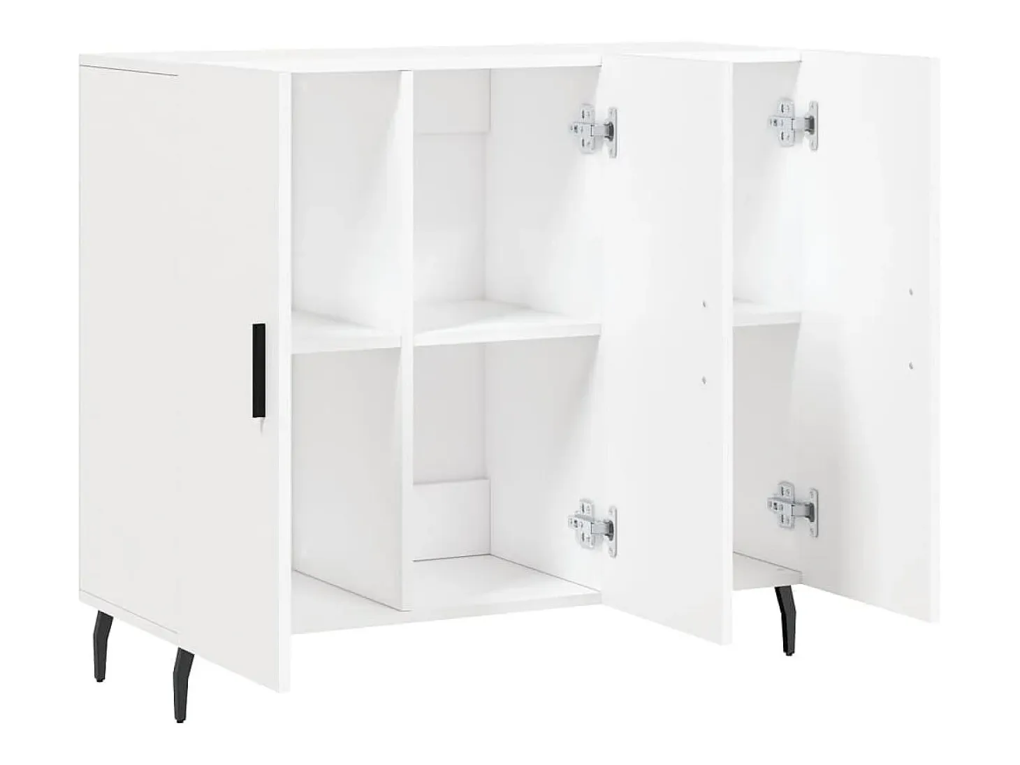 Aparador blanco 90x34x80 cm madera contrachapada