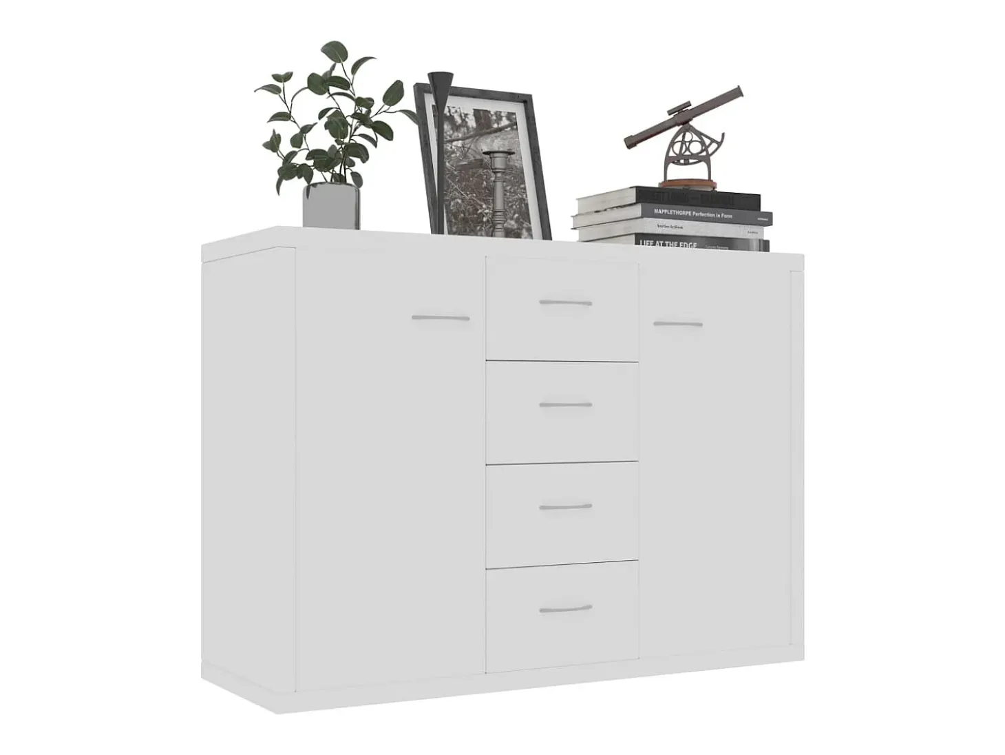 Aparador blanco 88x30x65 cm Madera de ingeniería