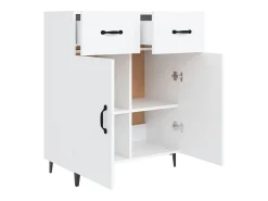 Aparador blanco 69,5x34x90 cm madera de ingeniería