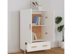 Aparador Blanco 70x31x115 cm Madera de Ingeniería