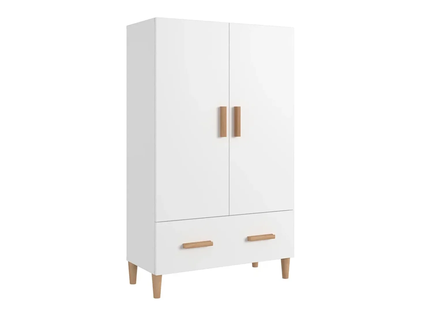 Aparador Blanco 70x31x115 cm Madera de Ingeniería