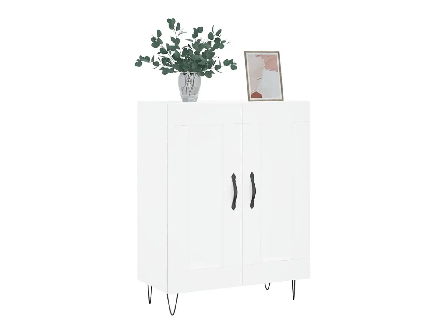 Aparador blanco 69,5x34x90 cm madera de ingeniería