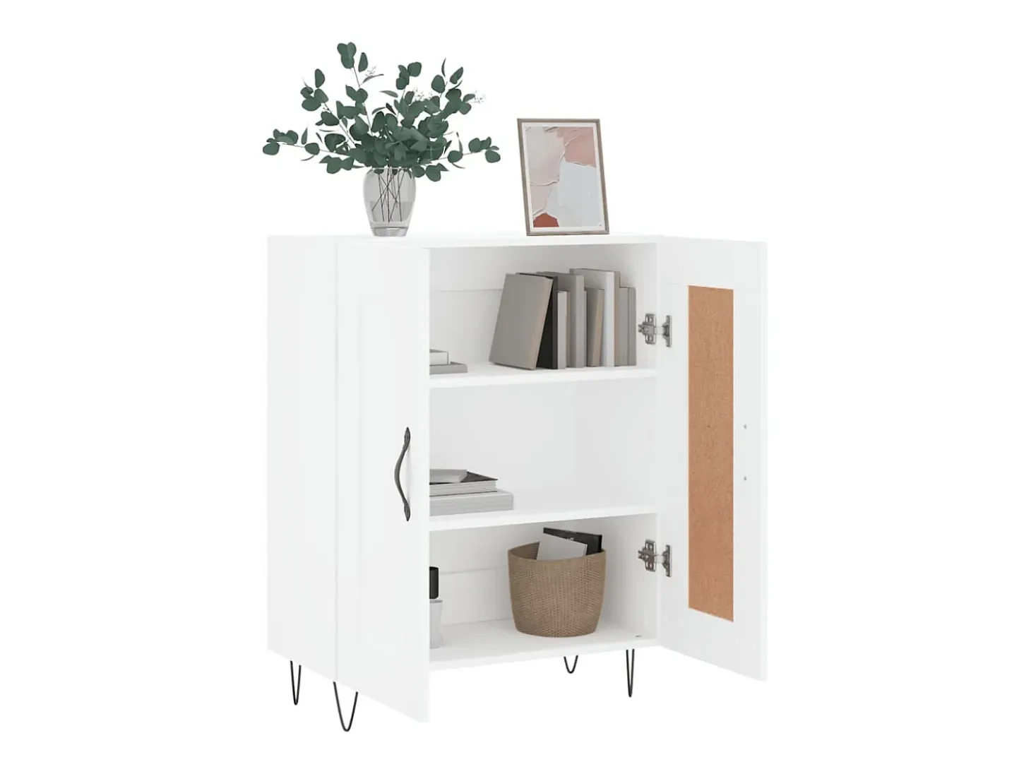 Aparador blanco 69,5x34x90 cm madera de ingeniería