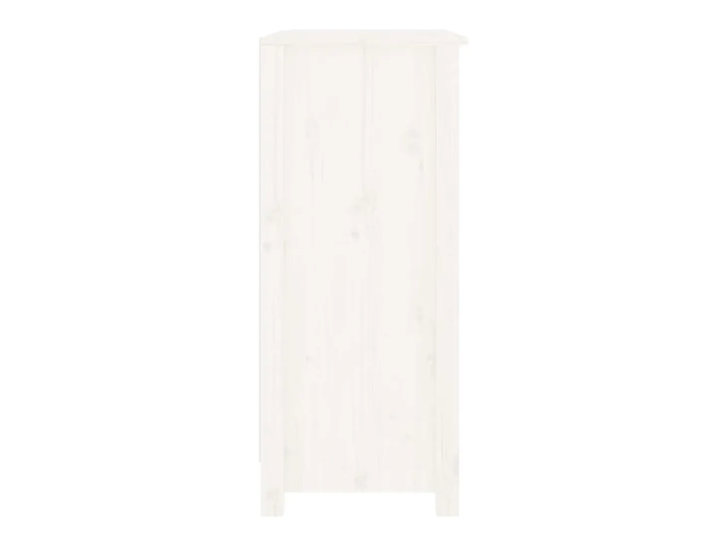 Aparador blanco 70x35x80 cm madera maciza de pino