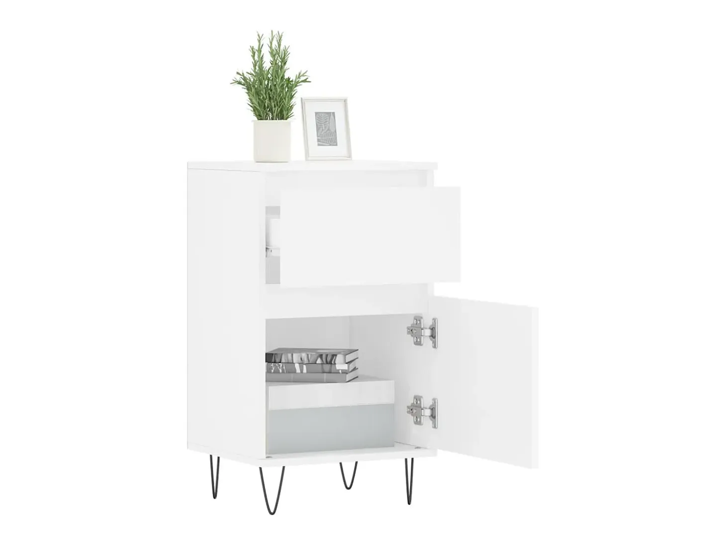 Aparador blanco 40x35x70 cm madera de ingeniería