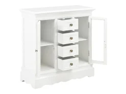 Aparador blanco 70x28x70 cm madera maciza de pino