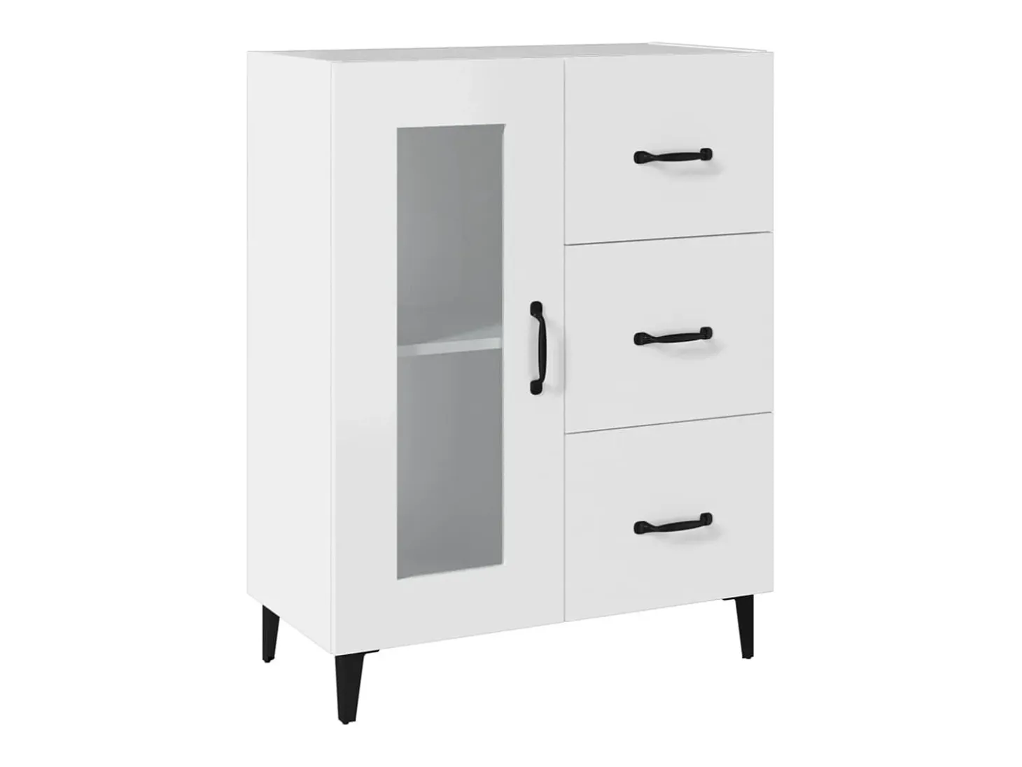 Aparador blanco 69,5x34x90 cm madera de ingeniería