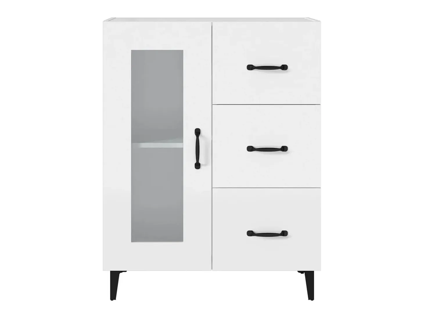 Aparador blanco 69,5x34x90 cm madera de ingeniería