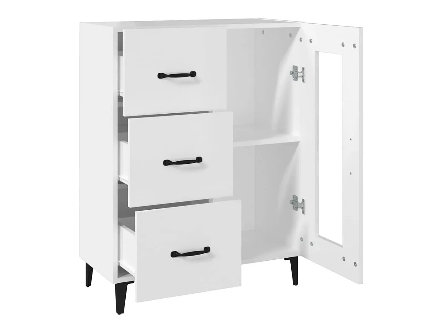 Aparador blanco 69,5x34x90 cm madera de ingeniería