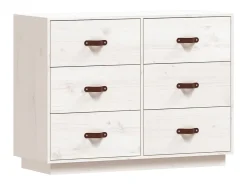 Aparador Blanco 100x40x75 cm Madera Maciza de Pino