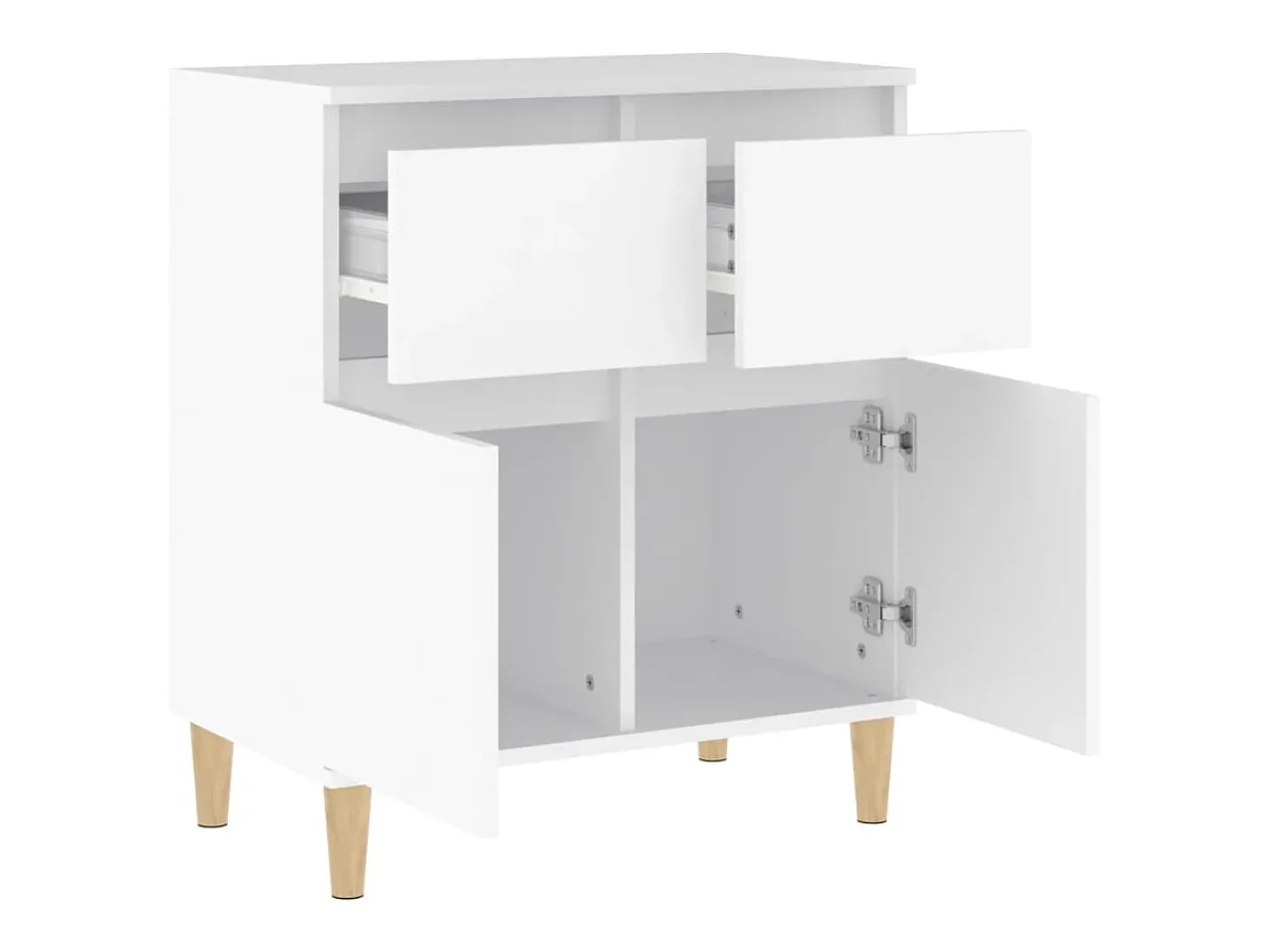 Aparador Blanco 60x35x70 cm Madera de Ingeniería