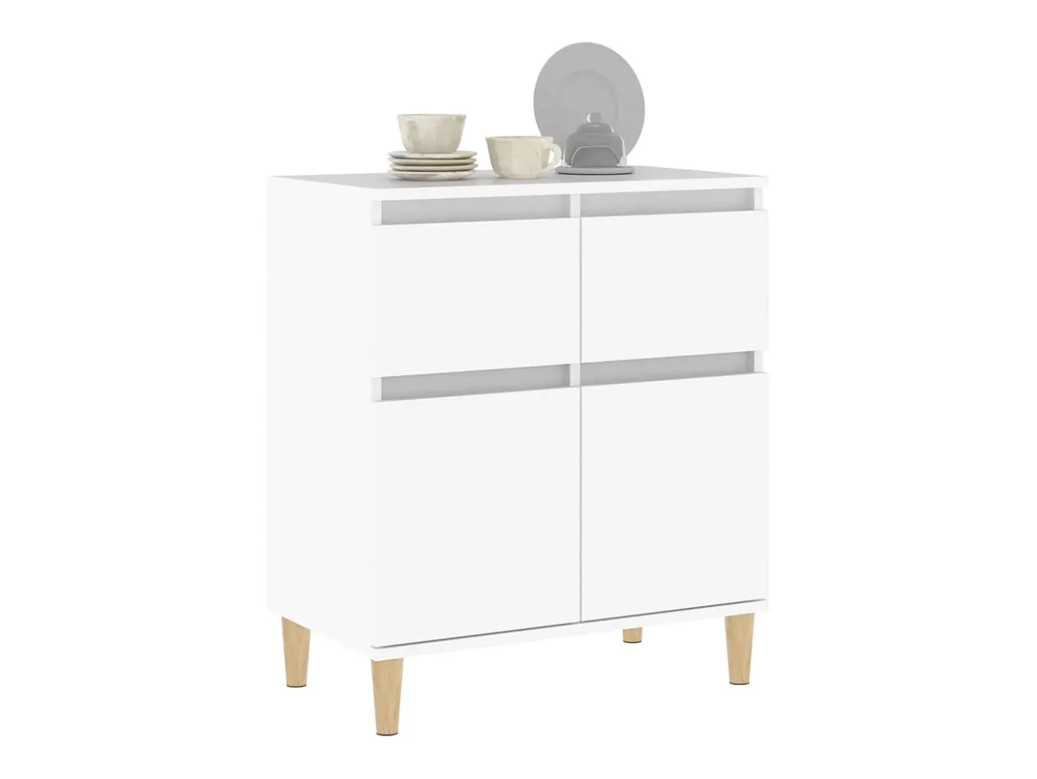 Aparador Blanco 60x35x70 cm Madera de Ingeniería