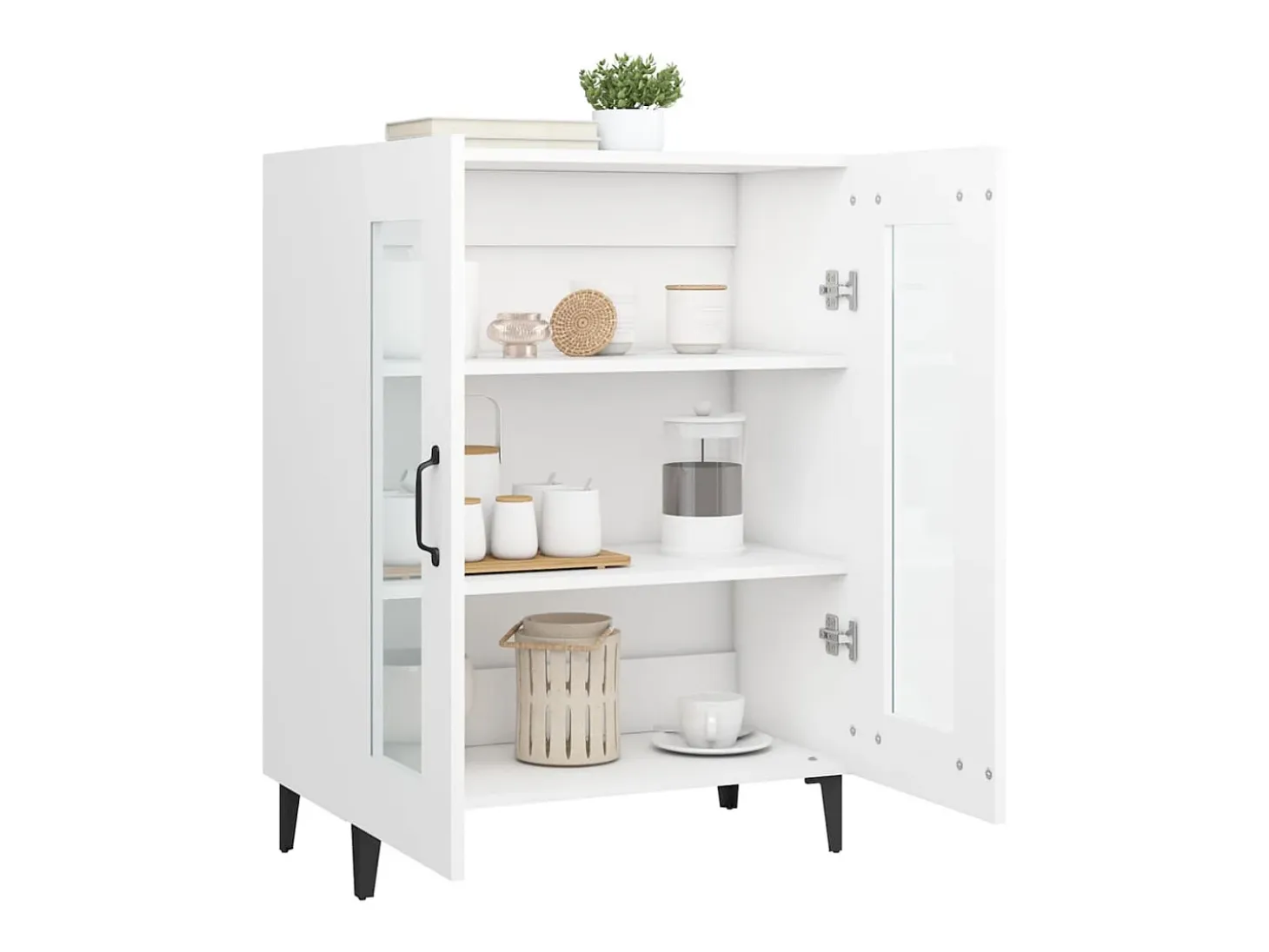 Aparador blanco 69,5x34x90 cm madera de ingeniería