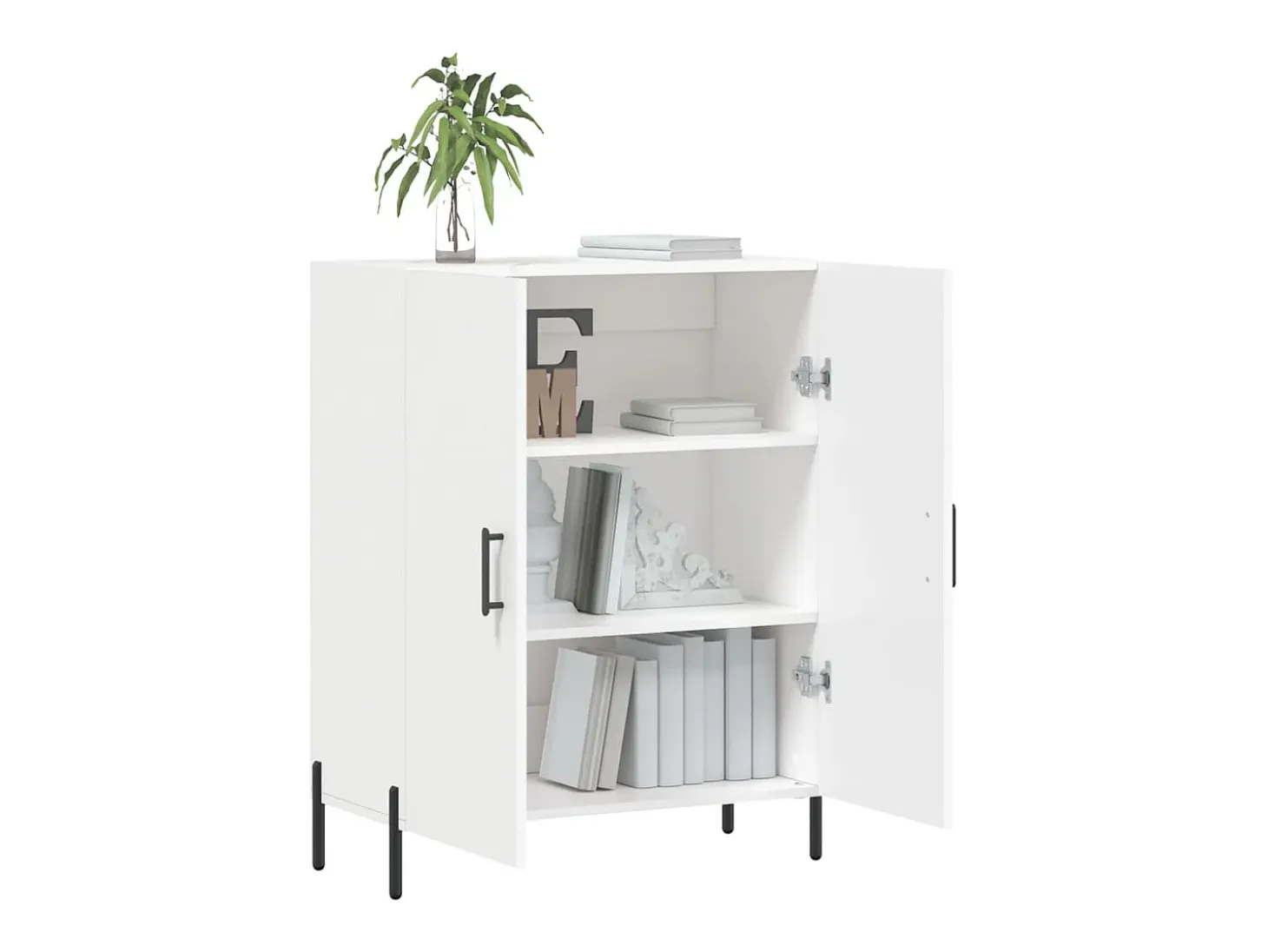 Aparador blanco 69,5x34x90 cm madera de ingeniería