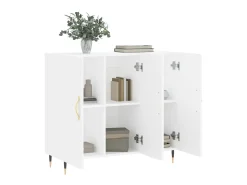 Aparador blanco 90x34x80 cm madera contrachapada