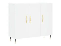 Aparador blanco 90x34x80 cm madera contrachapada