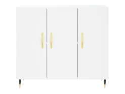 Aparador blanco 90x34x80 cm madera contrachapada