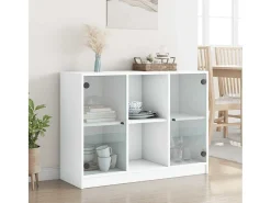 Aparador blanco 102x37x75,5 cm madera contrachapada