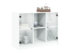 Aparador blanco 102x37x75,5 cm madera contrachapada