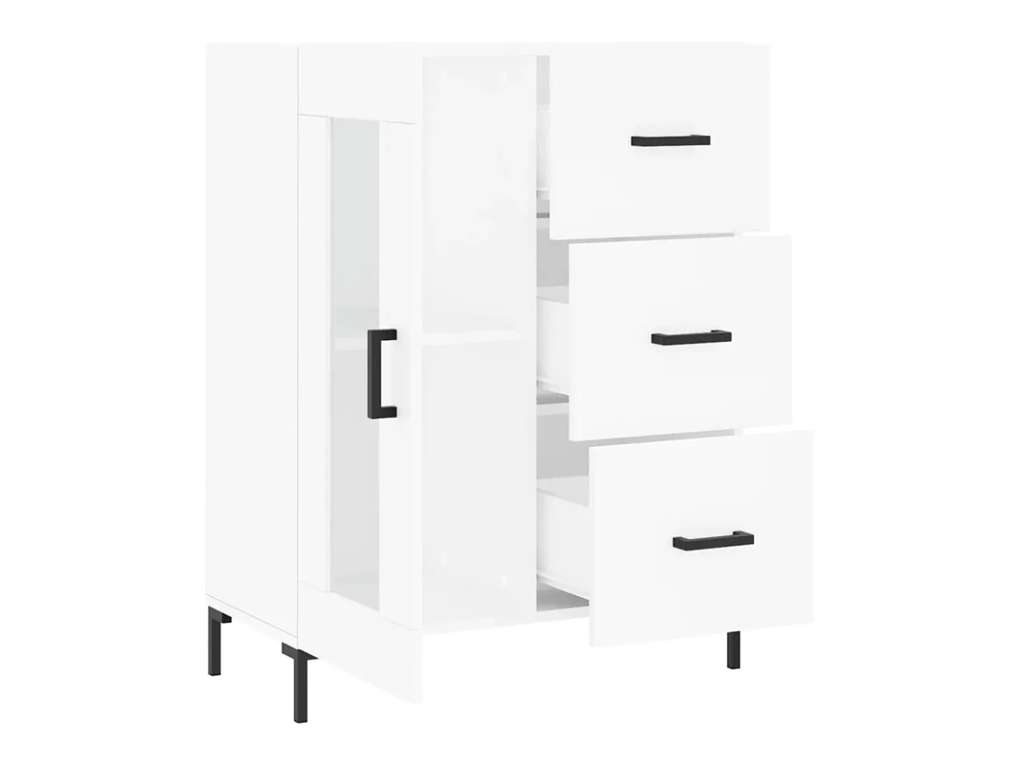 Aparador blanco 69,5x34x90 cm madera de ingeniería