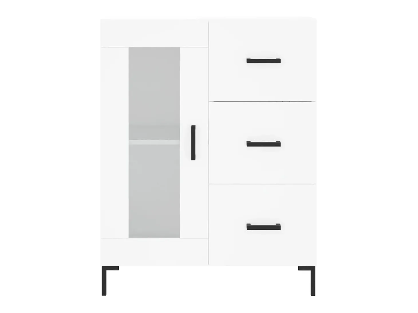 Aparador blanco 69,5x34x90 cm madera de ingeniería