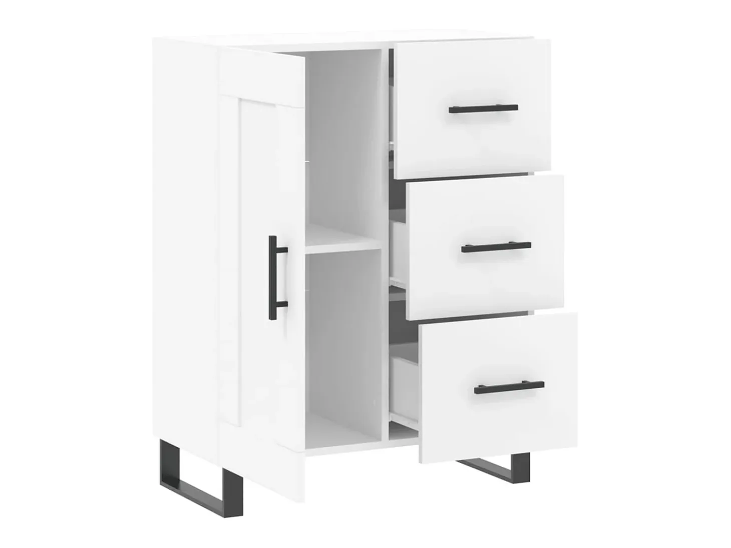 Aparador blanco 69,5x34x90 cm madera de ingeniería