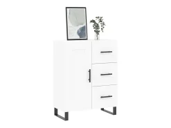 Aparador blanco 69,5x34x90 cm madera de ingeniería