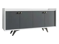 Aparador Bled Antracita Blanco 150x40x75 cm