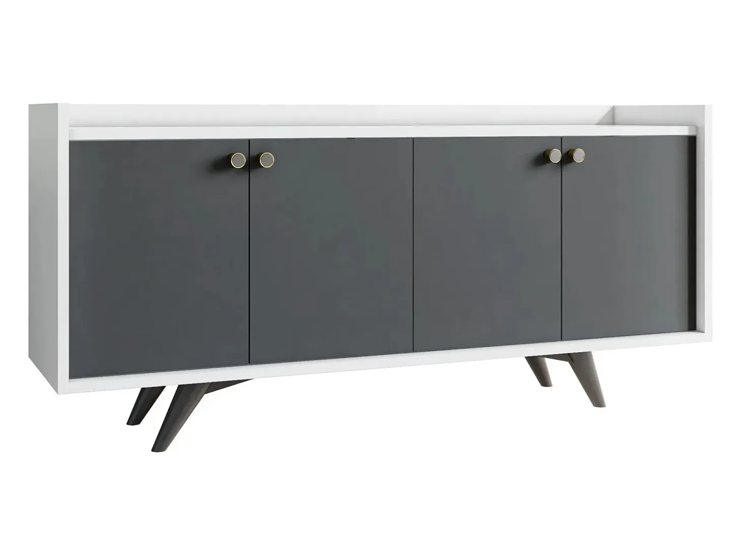 Aparador Bled Antracita Blanco 150x40x75 cm