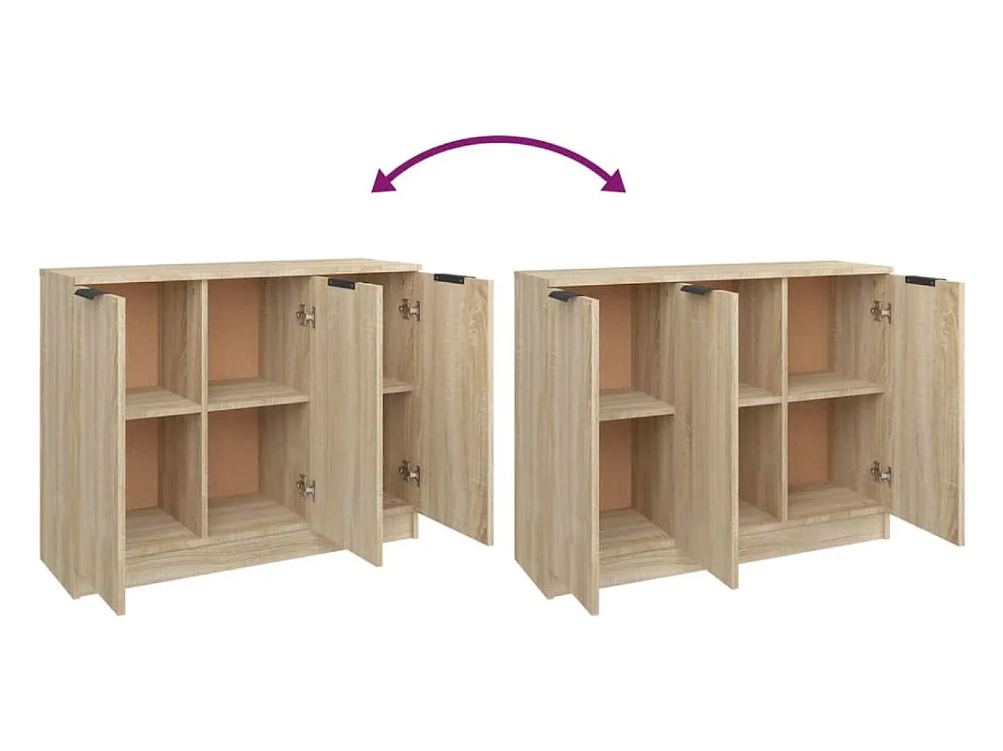 Aparador buffet cómoda armario mueble organizador cocina salón salón Sonoma 90,5 x 30 x 70 cm madera contrachapada marrón 02_0031728