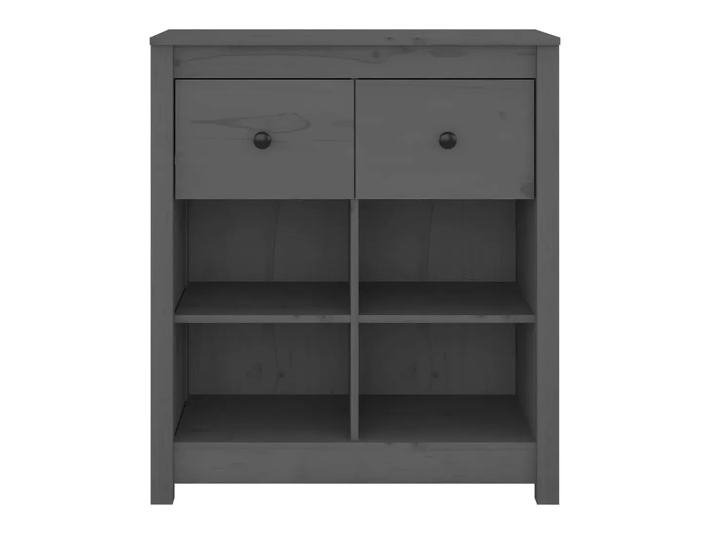 Aparador buffet cómoda armario mueble organizador cocina salón salón 70 x 35 x 80 cm madera maciza de pino gris 02_0031802