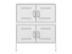 Aparador buffet cómoda armario mueble organizador cocina salón salón 68 x 39 x 79 cm acero blanco 02_0030393