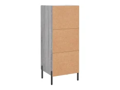 Aparador buffet cómoda armario unidad de almacenamiento organizador cocina salón salón Sonoma 34,5 x 34 x 90 cm madera contrachapada gris 02_0036334