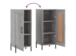 Aparador buffet cómoda armario unidad de almacenamiento organizador cocina salón salón Sonoma 34,5 x 34 x 90 cm madera contrachapada gris 02_0036334
