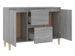 Aparador buffet cómoda armario unidad de almacenamiento organizador cocina salón salonsonoma 101 x 35 x 70 cm madera contrachapada gris 02_0036265