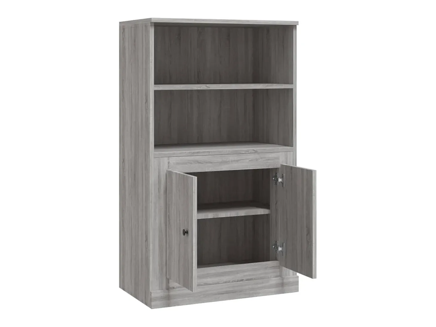 Aparador buffet cómoda armario mueble organizador cocina salón salón alto Sonoma 60 x 35,5 x 103,5 cm madera contrachapada gris 02_0035378