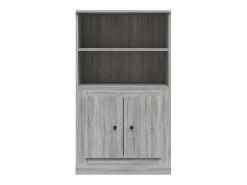 Aparador buffet cómoda armario mueble organizador cocina salón salón alto Sonoma 60 x 35,5 x 103,5 cm madera contrachapada gris 02_0035378