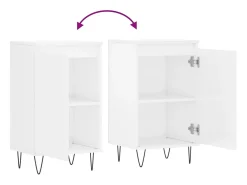 Aparador buffet cómoda armario mueble organizador cocina salón salón juego de 2 brillante 40 x 35 x 70 cm madera contrachapada marrón 02_0036704