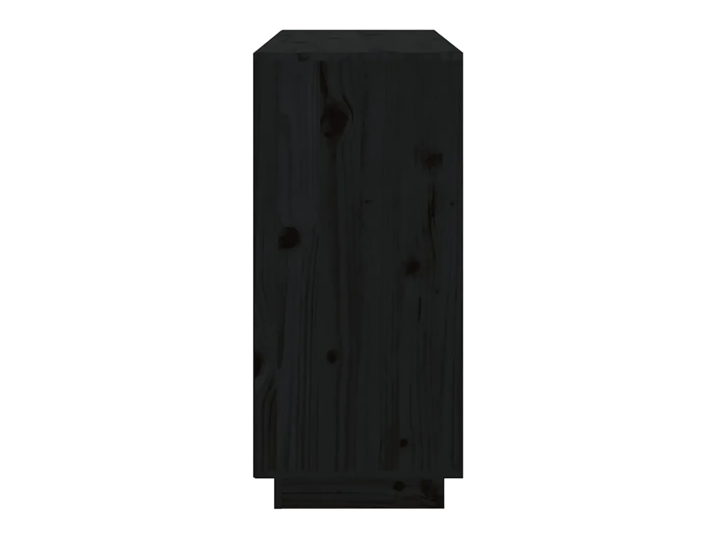 Aparador buffet cómoda armario unidad de almacenamiento organizador cocina salón salón 111 x 34 x 75 cm madera maciza de pino negro 02_0035845
