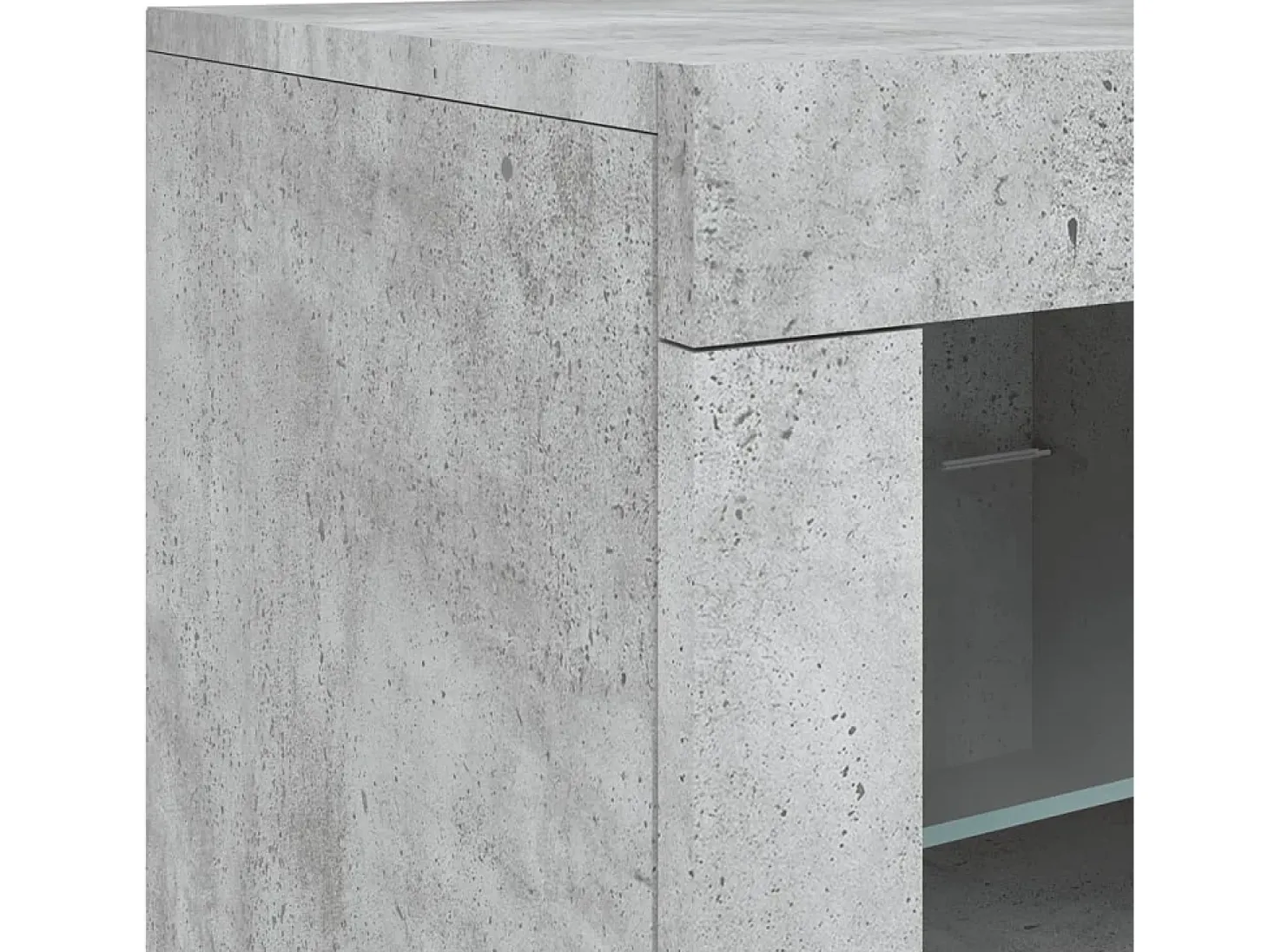 Aparador buffet cómoda armario mueble organizador cocina salón salón con luces LED 181,5 x 37 x 67 cm gris 02_0029987