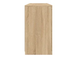 Aparador buffet cómoda armario mueble organizador cocina salón salón con luces LED sonoma 142,5 x 37 x 67 cm marrón 02_0029939