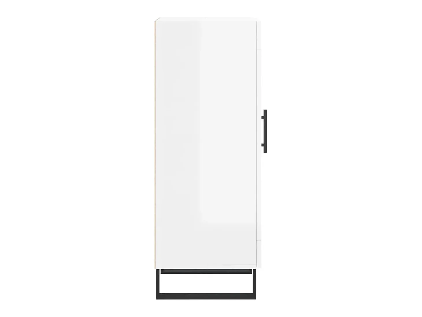Aparador buffet cómoda armario mueble organizador cocina salón brillante 34,5 x 34 x 90 cm madera contrachapada blanco 02_0030617