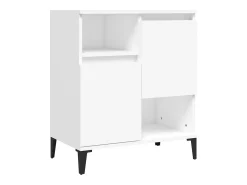 Aparador buffet cómoda armario mueble organizador cocina salón salón juego de 2 60 x 35 x 70 cm blanco madera contrachapada 02_0036681