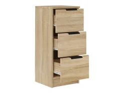 Aparador buffet cómoda armario unidad de almacenamiento organizador cocina salón salón juego de 2 sonoma 30 x 30 x 70 cm marrón madera contrachapada 02_0036802