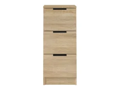 Aparador buffet cómoda armario unidad de almacenamiento organizador cocina salón salón juego de 2 sonoma 30 x 30 x 70 cm marrón madera contrachapada 02_0036802