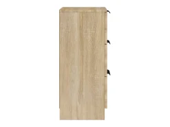Aparador buffet cómoda armario unidad de almacenamiento organizador cocina salón salón juego de 2 sonoma 30 x 30 x 70 cm marrón madera contrachapada 02_0036802