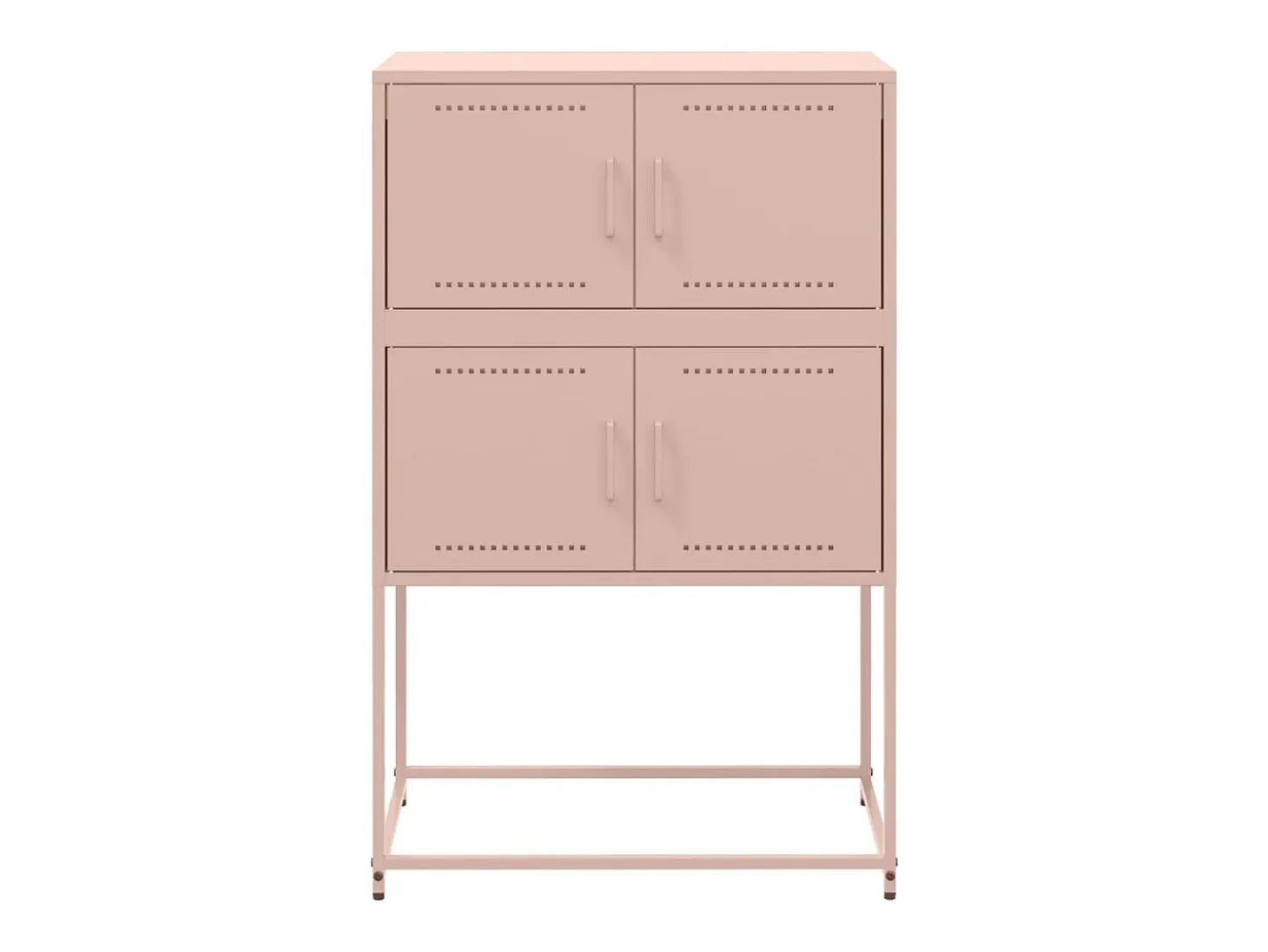 Aparador buffet cómoda armario unidad de almacenamiento organizador cocina salón salón 68,5 x 38,5 x 107 cm acero Rosa 02_0036209