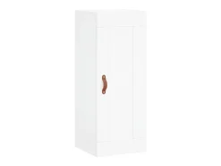 Aparador buffet cómoda armario mueble organizador cocina salón salón alto 34,5 x 34 x 180 cm madera contrachapada blanco 02_0032304